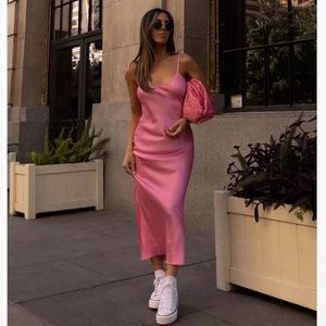 TanLines Tan + Lines Aloha slip dress guava pink